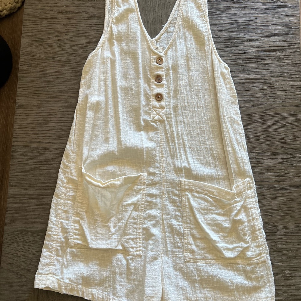Rip Curl Cream Sleeveless Mini Dress